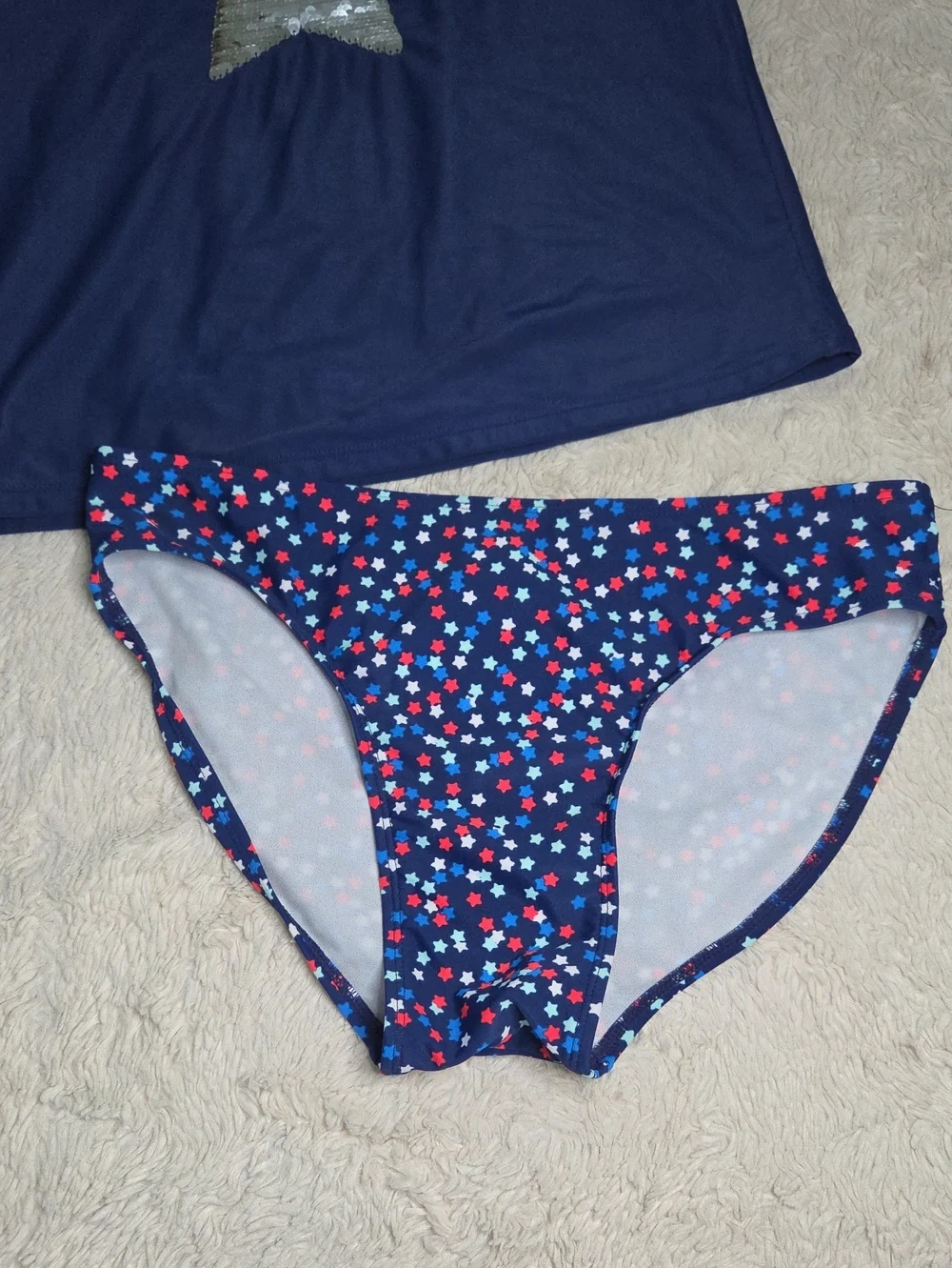 Girls SO 2 Piece 4th Of July Star Print Swimsuit Sz 16